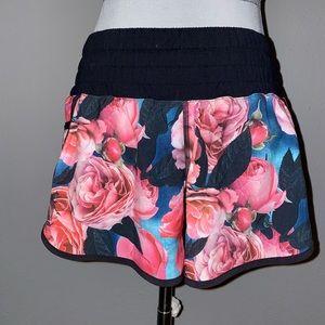 Lily lemon floral running shorts